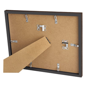 Upsimples certificate frame back view with hooks for vertical or horizontal hanging