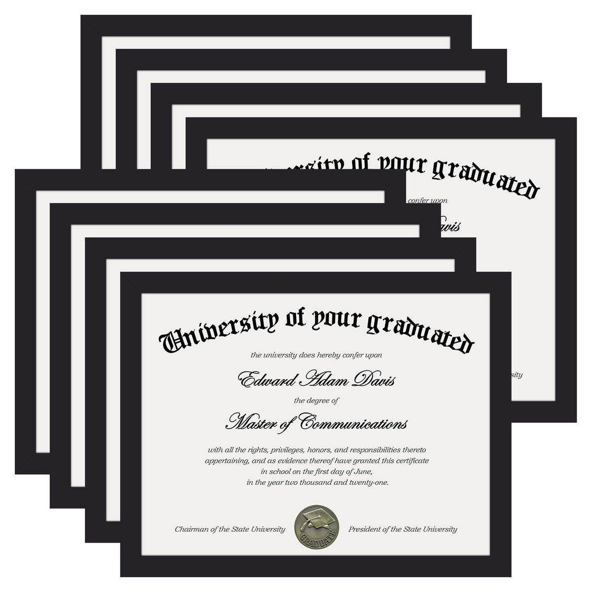 upsimples certificate frame with clear plexiglass for bright diplomas and protection