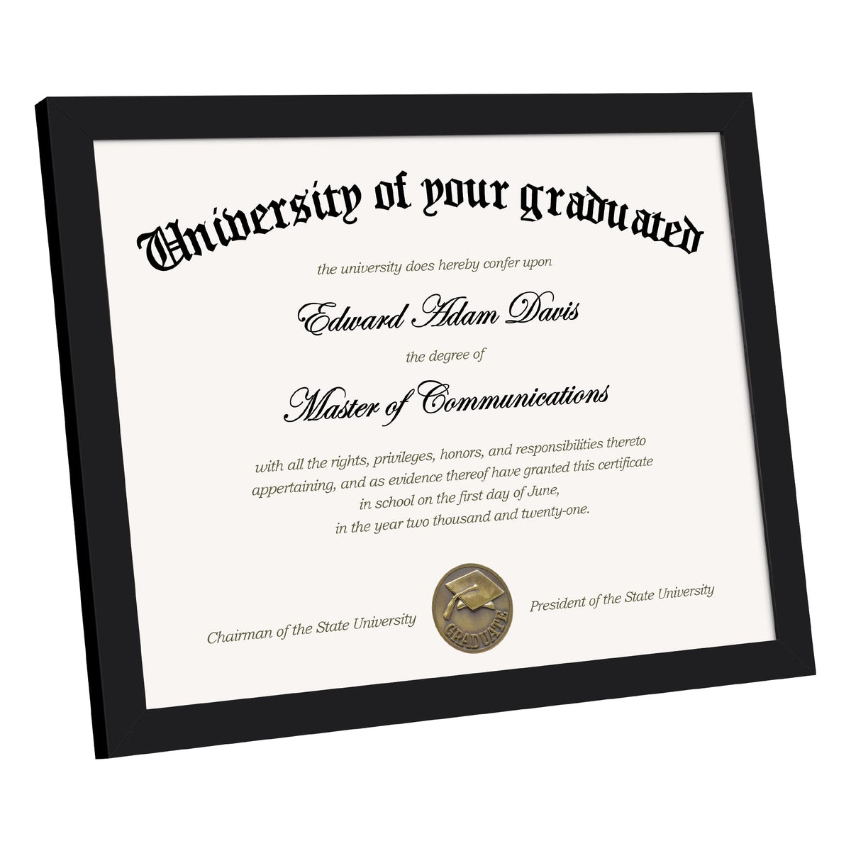 upsimples certificate frame with high-definition glass for crystal-clear viewing