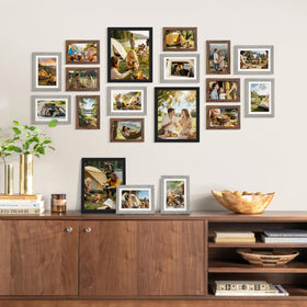 Upsimples classic frame design in black gray brown complements any decor.