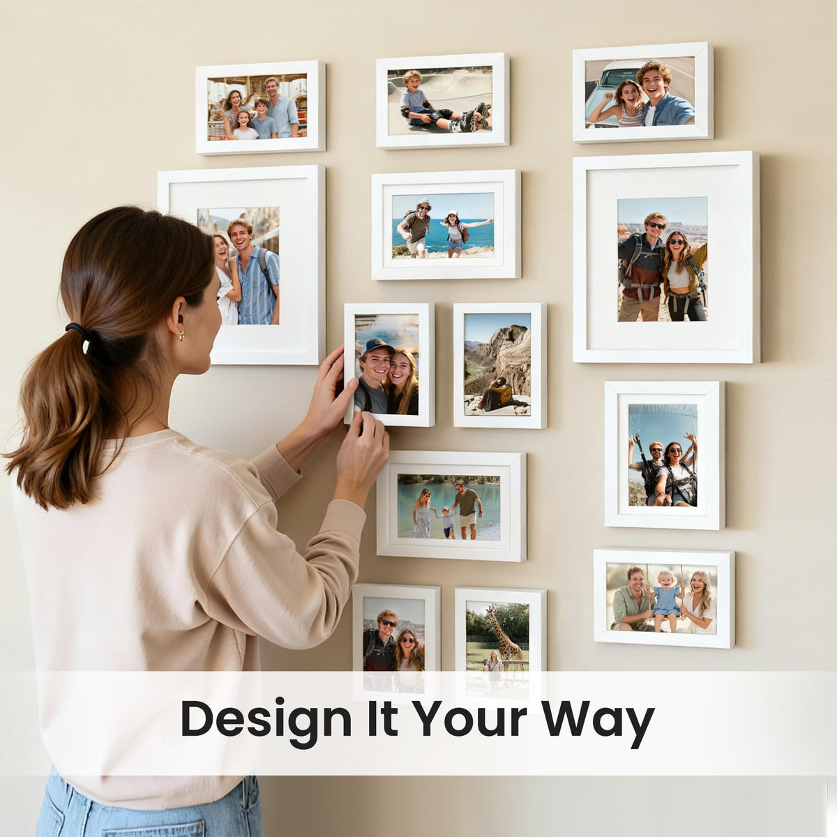 upsimples classic white frame design complements many decors.