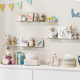 upsimples clear acrylic shelves showcase decor while remaining discreet