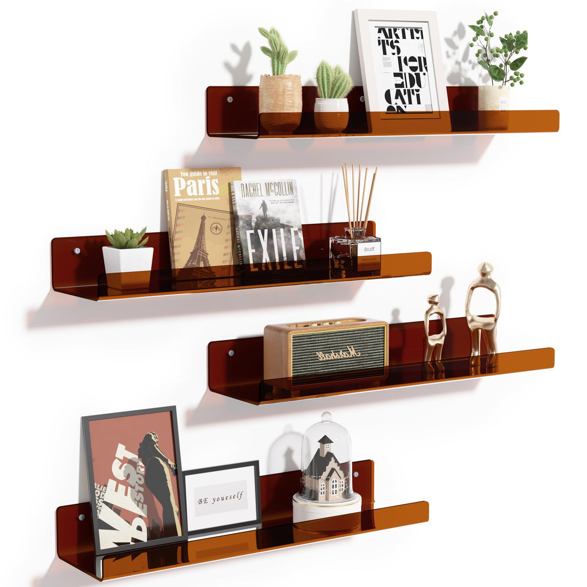 upsimples floating shelf showcases perfumes and decor in bathroom or bedroom