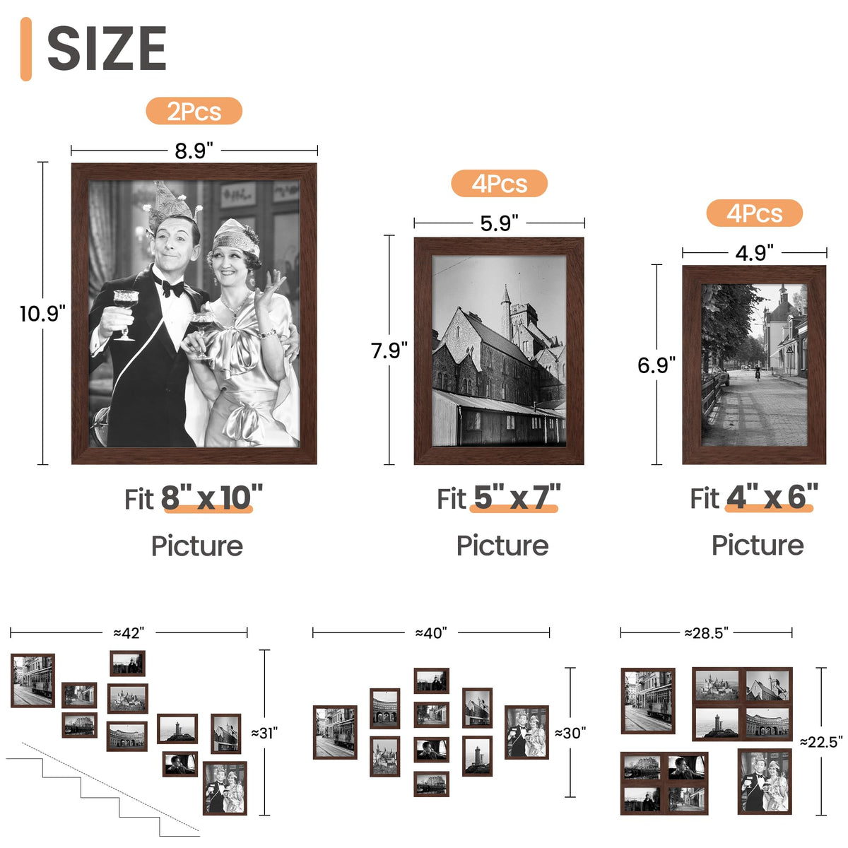 upsimples collage frame 5x7 for wall gallery and easy customization
