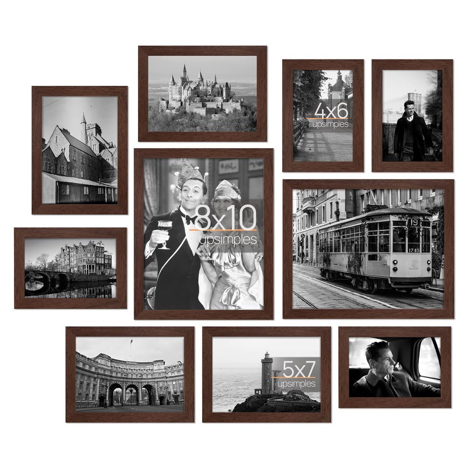 upsimples collage frame 8x10 with clear plastic cover for family photos and protection