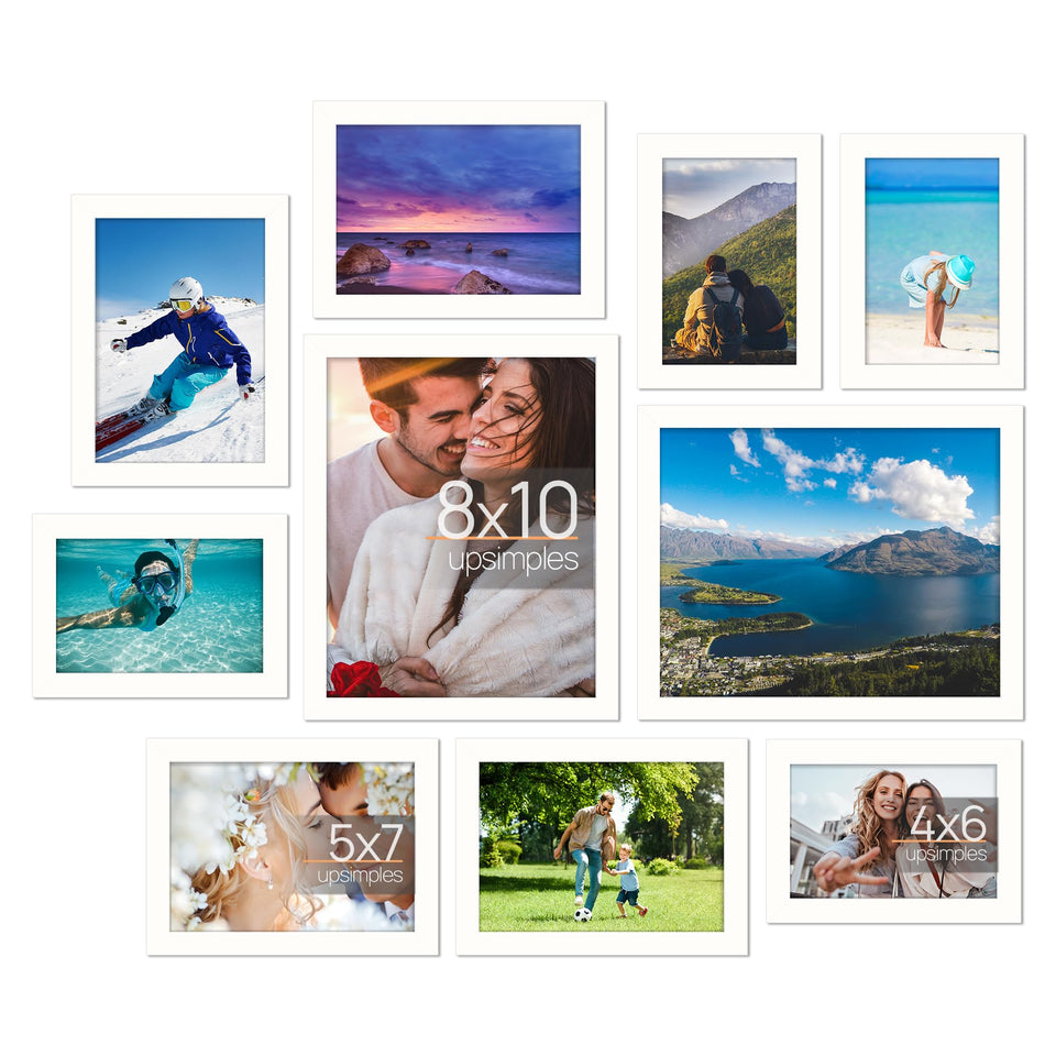Upsimples collage frame set shows an 8x10 layout for a wall gallery.