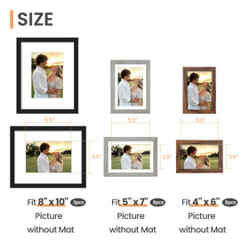 Upsimples collage frame set tabletop and wall-mount for flexible layouts.
