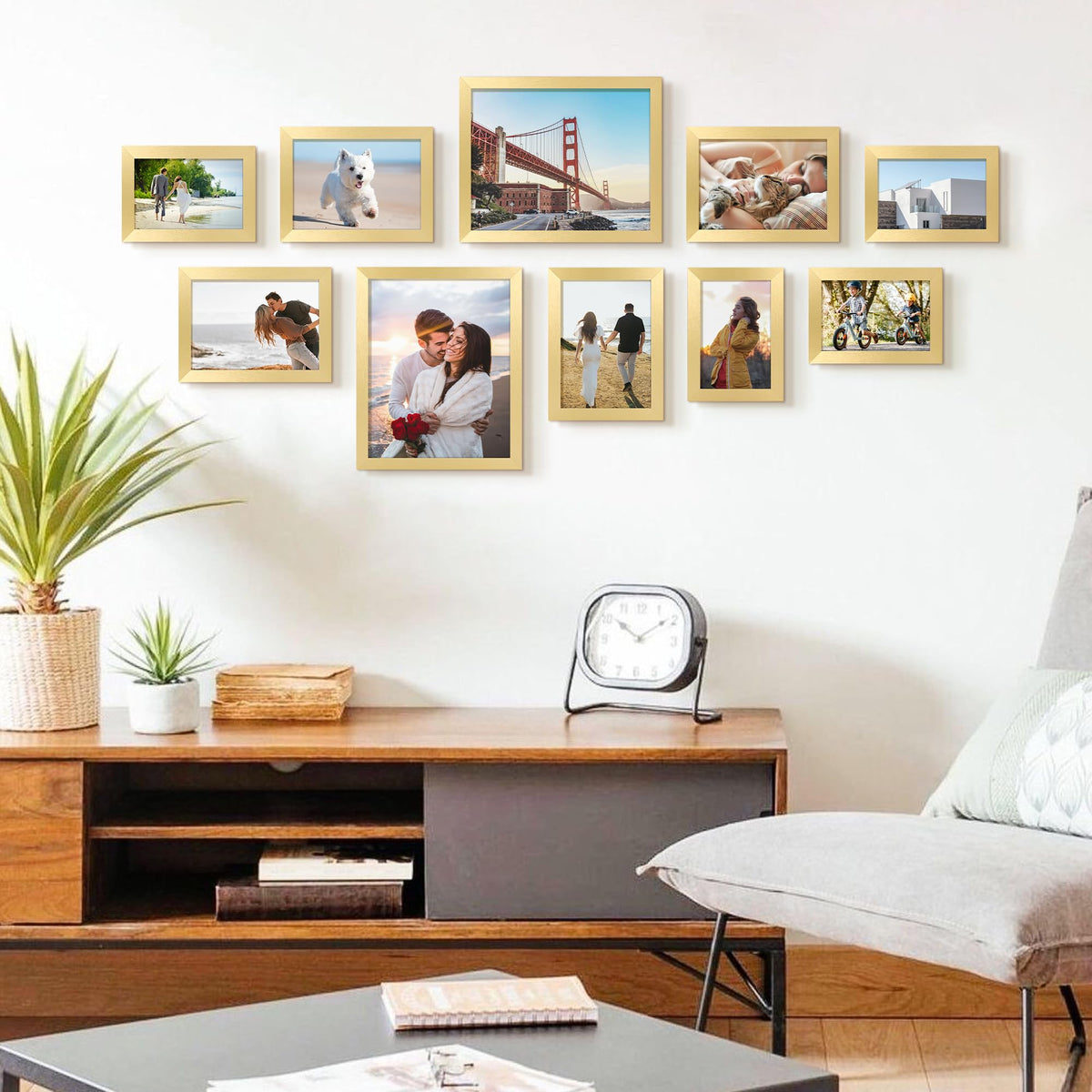 upsimples collage frame wall display for a vibrant gallery.