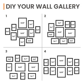 upsimples collage frames 5x7 layout ideal for family portraits on a shelf