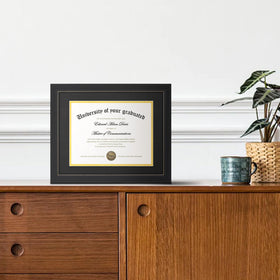 upsimples black finish frame fits classic office decor