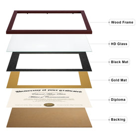 upsimples diploma frame with 8x10 opening clearly holds the diploma