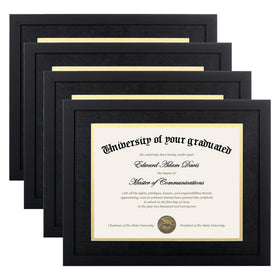 Upsimples 11x14 diploma frame with high-definition glass for protection and clarity