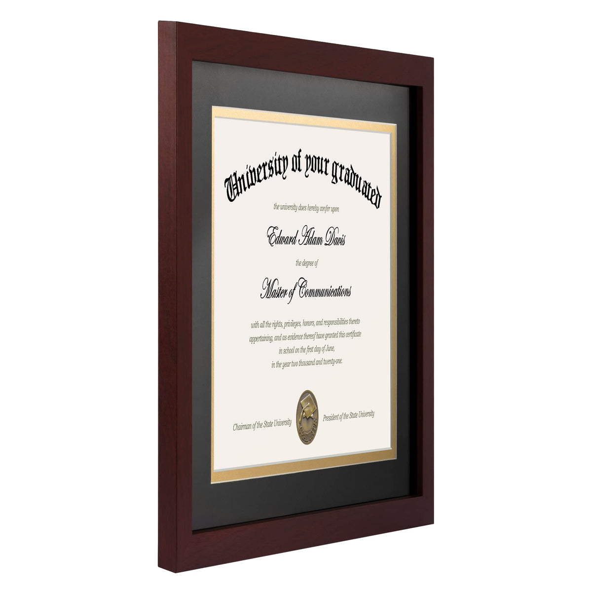 upsimples diploma frame packaged in gift-ready box