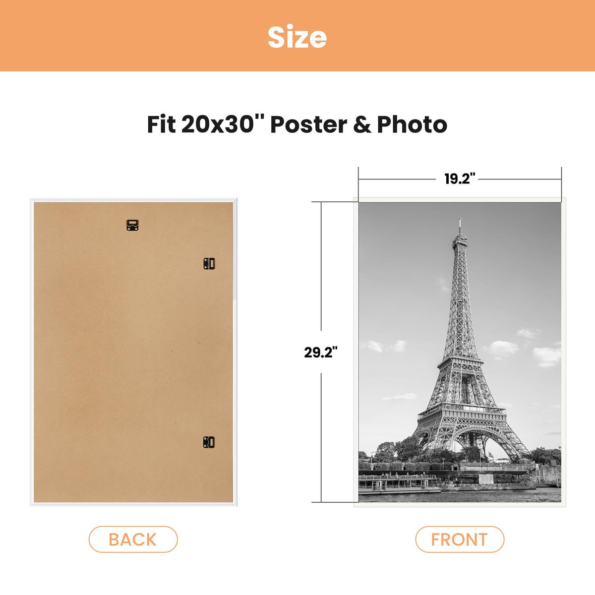 upsimples scratch-proof material offers durable framing for busy spaces.