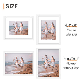 upsimples easy mount option, vertical or horizontal display in white frame