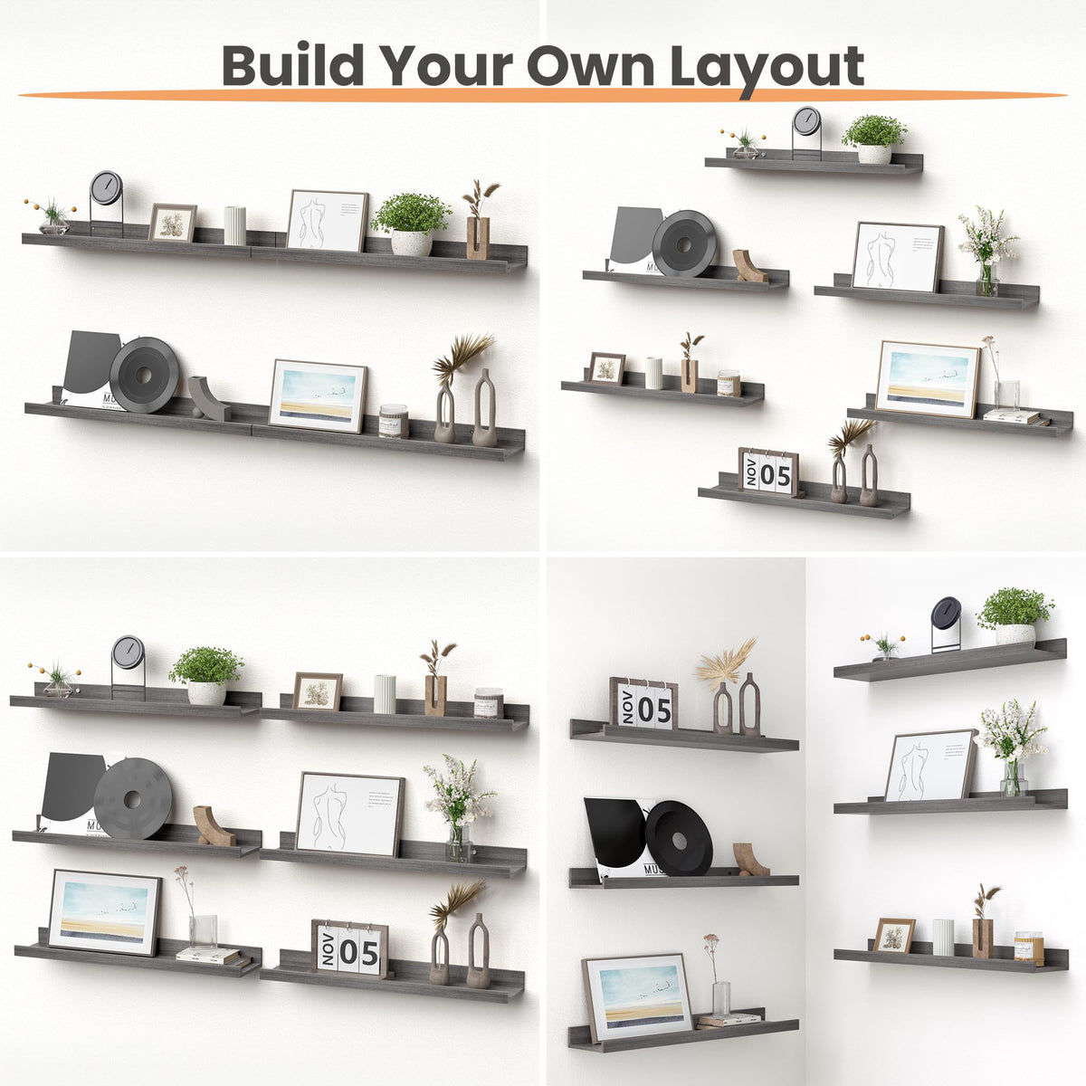 Upsimples floating shelves easy-installation enables quick setup for DIY enthusiasts