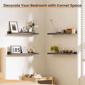 Upsimples floating shelves finely-crafted-edges keep items securely in place