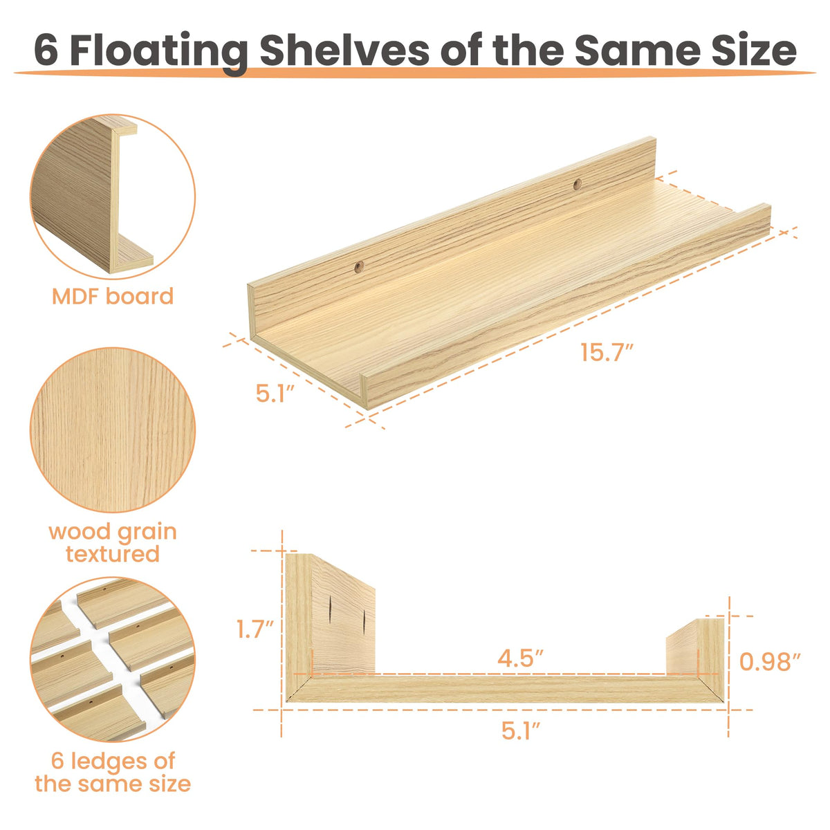 upsimples floating shelves maximize wall space for organized storage and display