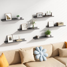 Upsimples floating shelves set-of-six enables versatile placement across rooms
