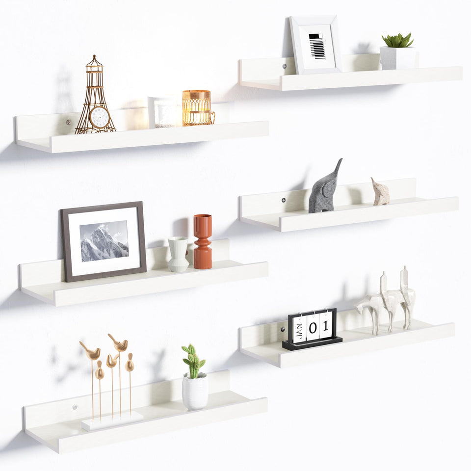 Upsimples floating shelves set6 mounted on wall for stylish space-saving display