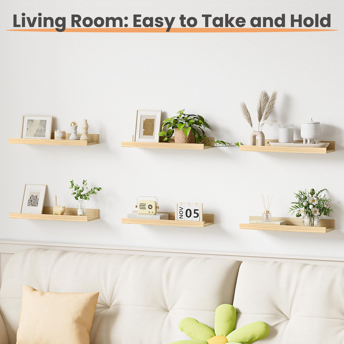 upsimples floating shelves six-pack versatility for long or individual displays