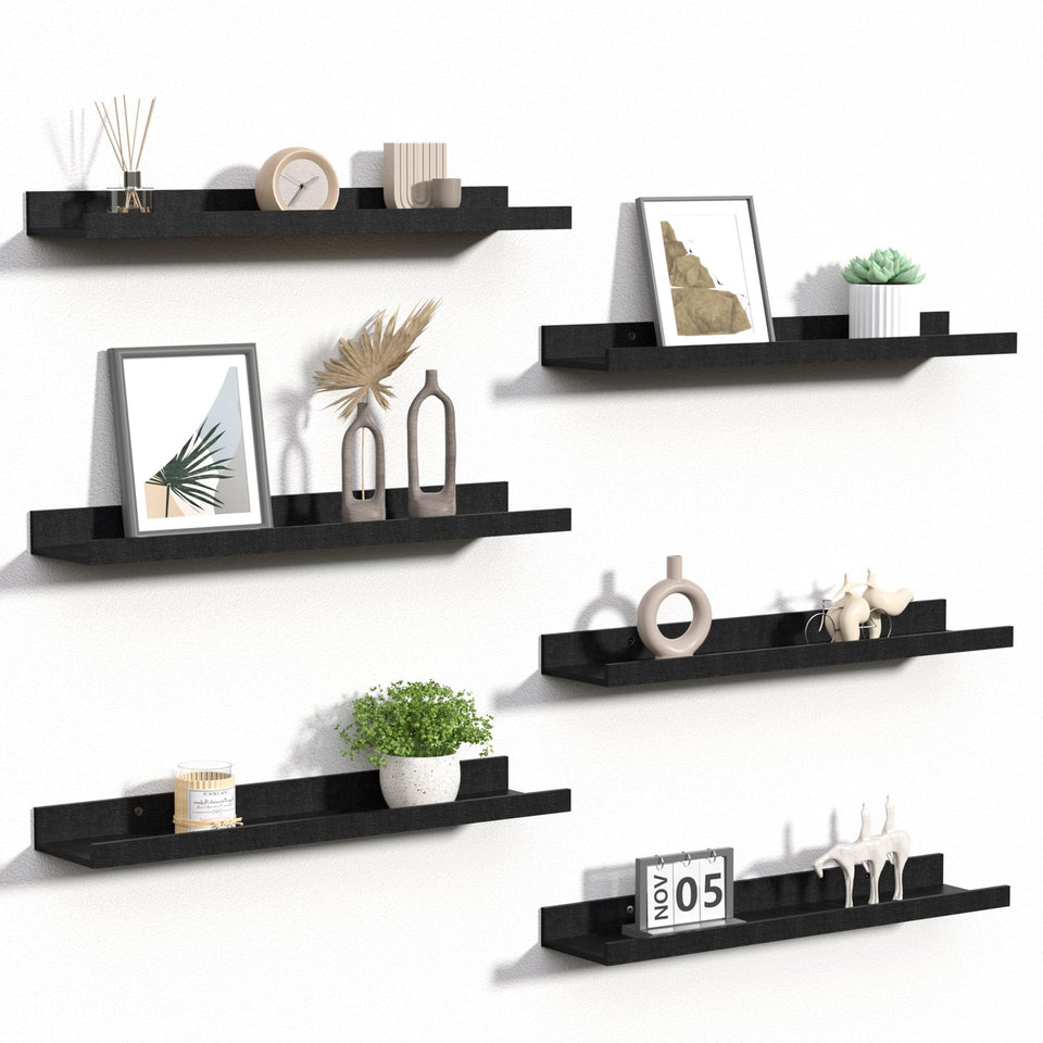 Upsimples floating shelves mounted on wall showcasing 23.6 inch display space for decor