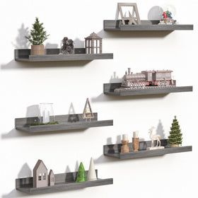 Upsimples floating shelves close-up of refined edges for stylish wall storage.