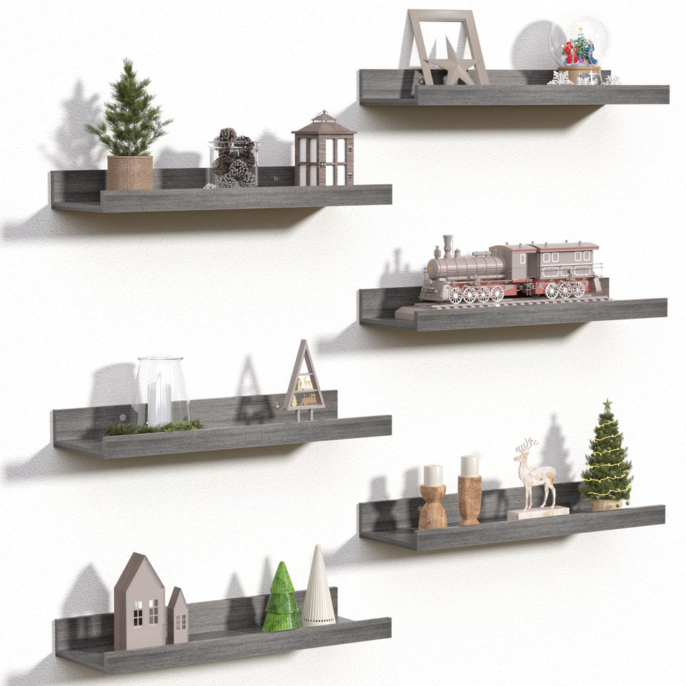 Upsimples floating shelves close-up of refined edges for stylish wall storage.