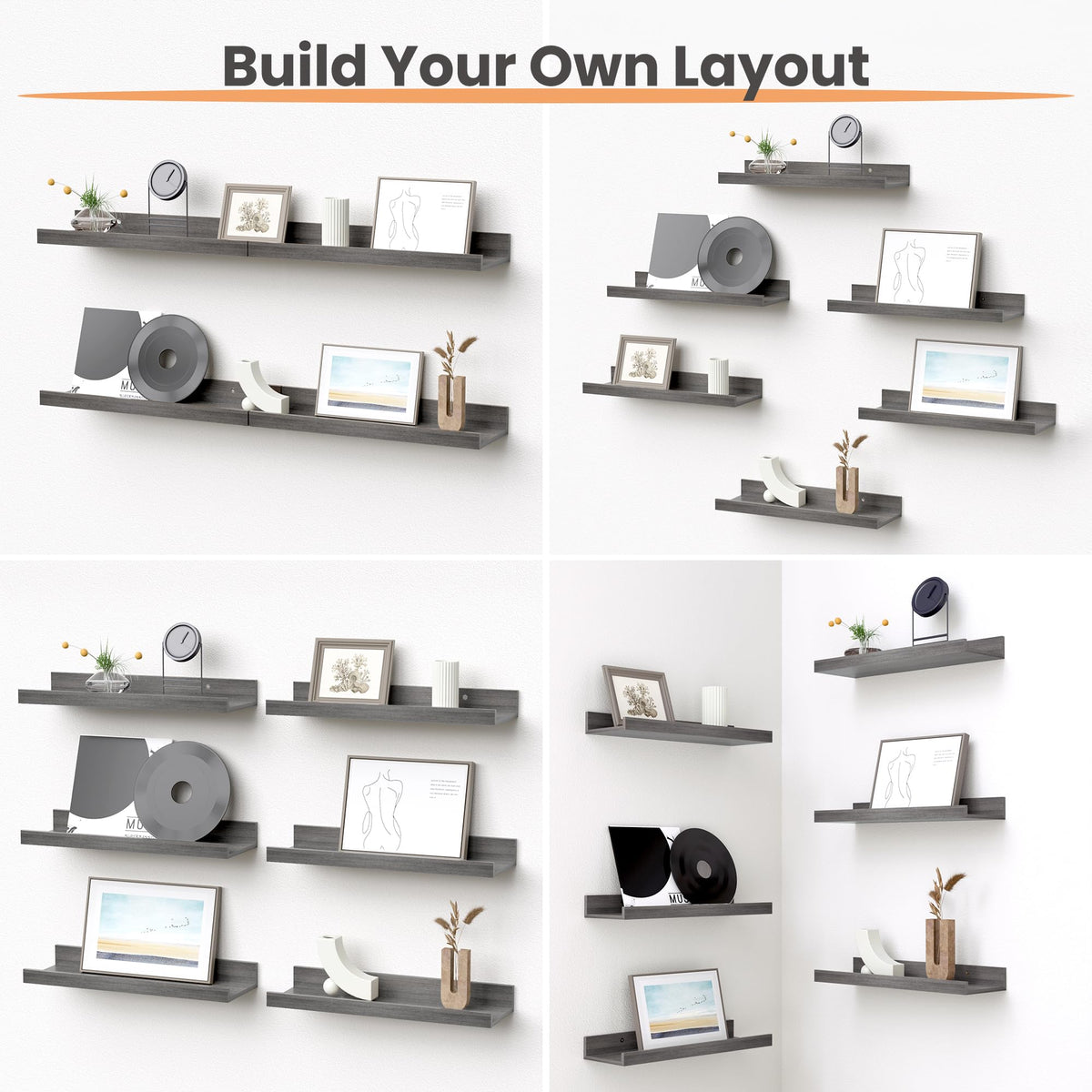 Upsimples floating shelves mounted easily, showing straightforward installation in a modern space.