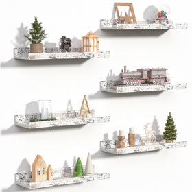 Upsimples floating shelves on wall display for easy mounting and space saving