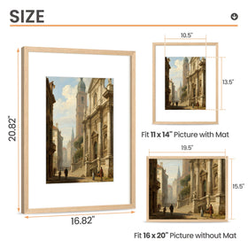 Upsimples mat-in frame shows 11x14 photo area with safe display.