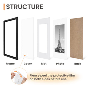 Upsimples frame opening inset ensures prints stay neatly in place.