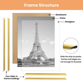Upsimples frame-strip slide-in system shown for easy setup