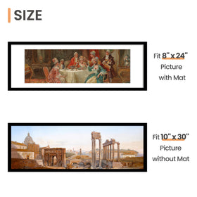 Upsimples frame with mat displays 8x24 neatly and securely.