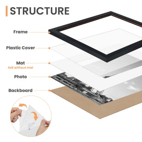 upsimples frame with stand and wall hooks enables quick tabletop or wall gallery setup