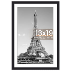 upsimples 13x19 frame front view, sturdy black finish for gallery-ready display