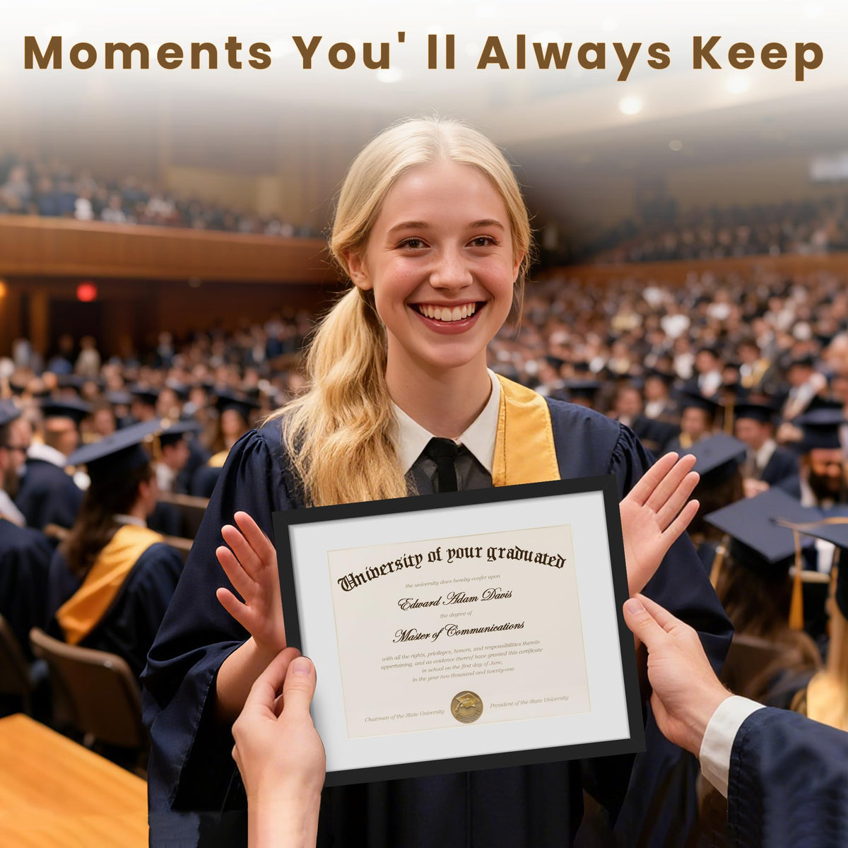 upsimples gift-ready diploma frame set ideal for graduates.