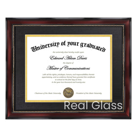 upsimples hd glass 11x14 diploma frame displaying diploma with crystal-clear clarity