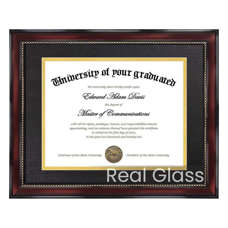 upsimples hd glass 11x14 diploma frame displaying diploma with crystal-clear clarity