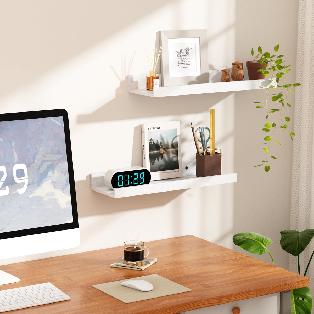 Upsimples easy-installation wall shelves suitable for DIY projects