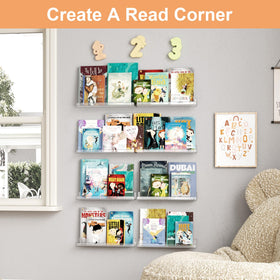 upsimples invisible bedroom decor shelf blends with wall.