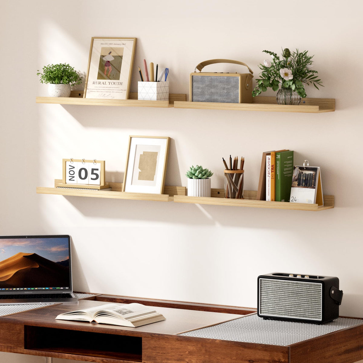 Upsimples kitchen storage wall shelves add extra wall space for essentials