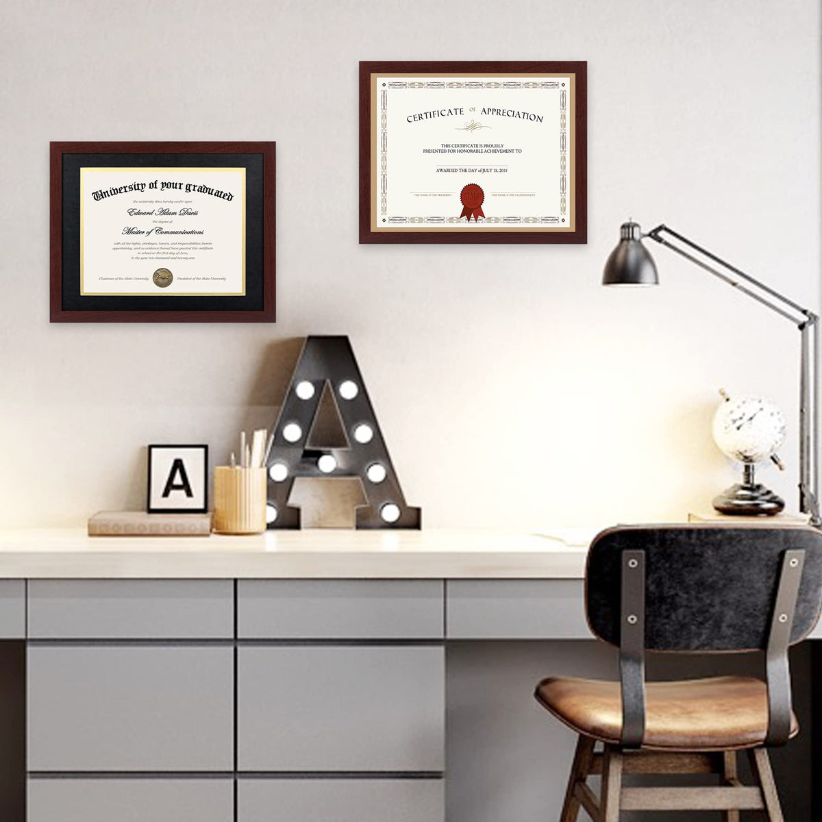 upsimples mahogany diploma frame double mat elegant and versatile