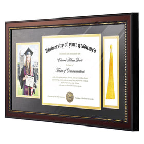 Upsimples mahogany finish adds a classic touch to any award
