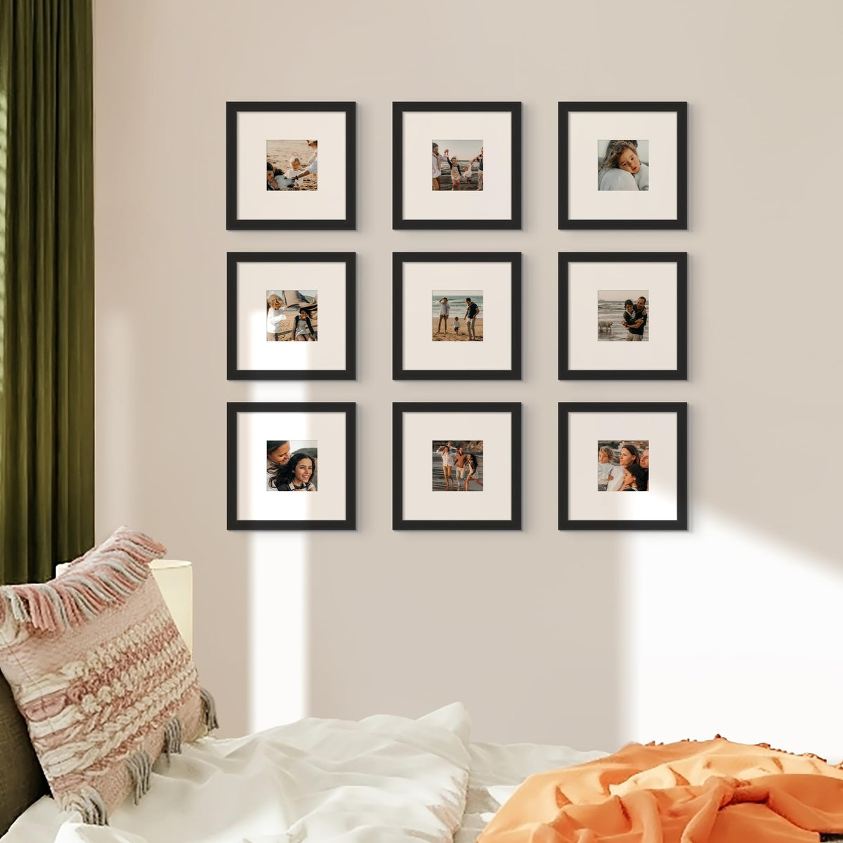 Upsimples multi-frame collage balances wall and tabletop display options.