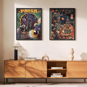 upsimples 22x28 frame with mat accommodates 18x24 posters securely.