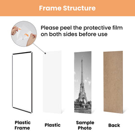 upsimples poster frame 22-375x34 slide-in strips enable easy poster changes