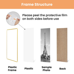 Upsimples protective film removal reveals clear poster cover