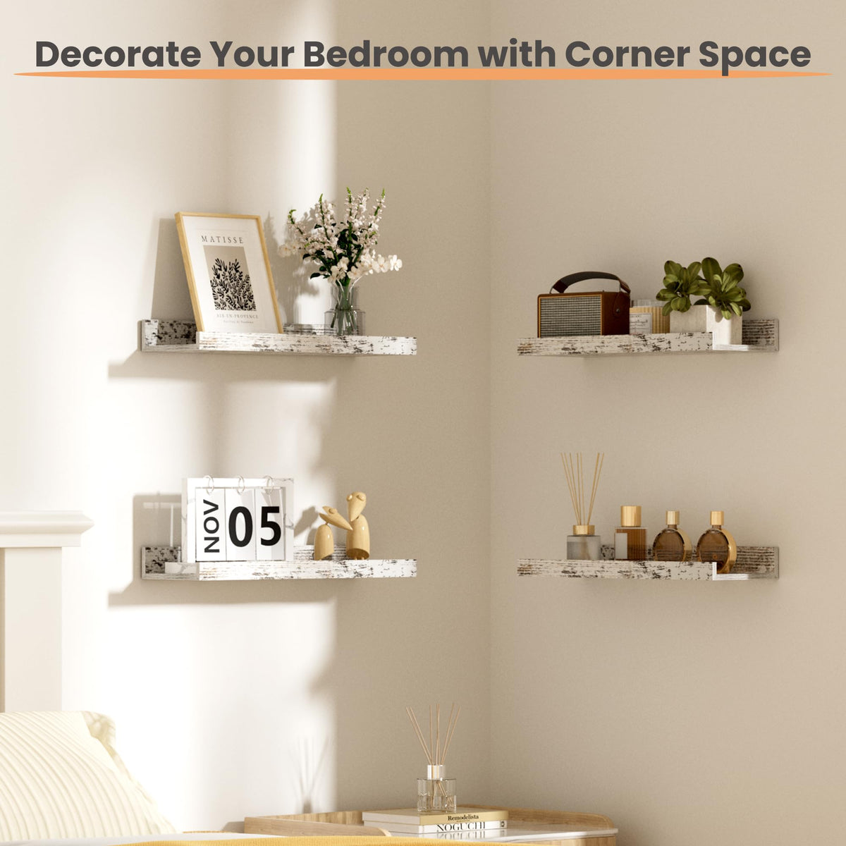 Upsimples shelf edge detail highlights refined wood craftsmanship