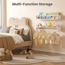 Upsimples two sizes and color options help you tailor a wall display.